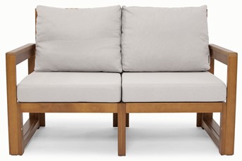 Sofa Ogrodowa MALTA 2-Osobowa Brązowy/Szary