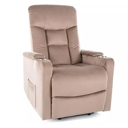 Fotel Rozkładany IKAR Ciemny Beżowy/Czarny