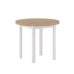 Stół ST24-FX fi80 Dąb Craft Złoty/Biały