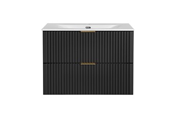 Zestaw ADB SKY 80cm (Szafka + Umywalka + Syfon) Czarny