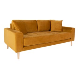 Sofa Trzyosobowa LIDO Żółty/Naturalny
