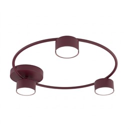 Lampa Sufitowa LUCIO 3 Burgundowy