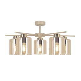 Lampa Sufitowa VANES K-5812 Bursztynowy/Beż/Złoty