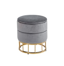 Pufa Velvet P3-FX (G) Szary/Złoty