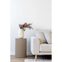 Stolik Kawowy FARENSE fi30 Beżowy