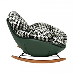 Fotel Bujany FATTY Zielona Pepitka