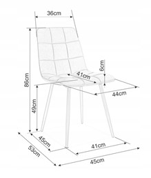 Krzesło MILA Velvet Czarny/Zielony Bluvel 78