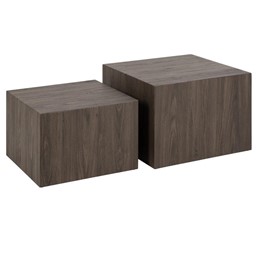 Zestaw 2 Stolików Kawowych DICE Dymiony Jesion