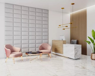 Panel Tapicerowany Ścienny TRINITY 45x25 Pudrowy Róż