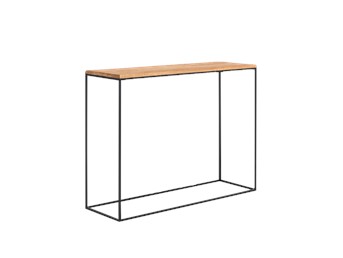 Konsola TENSIO SOLID WOOD 100x30 Dąb Lity/Czarny