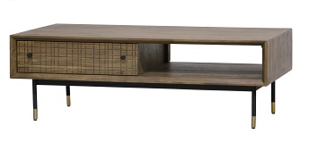 Ława Maze L06-DRW 60x120x40 Czarny/Brązowy