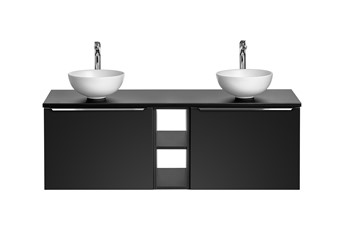 Zestaw Mebli Łazienkowych SFBL B UN. DOMI MW 140cm Czarny