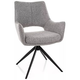 Krzesło FINO II Szary/Czarny Mat