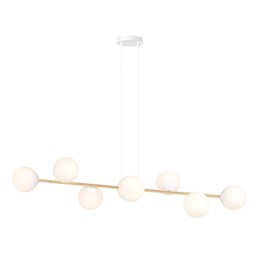 Lampa Wisząca GRAVITY 8 Biały/Złoty/Opal