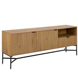 Komoda JAIPUR Czarny/Dąb