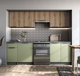 Zestaw Kuchnia KSENIA 240 Antracyt/Orzch/Pistacja