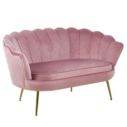 Sofa SF1-FX Różowy/Złoty