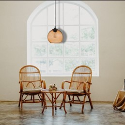 Lampa Wisząca MADEIRA 1M Czarny/Brązowy