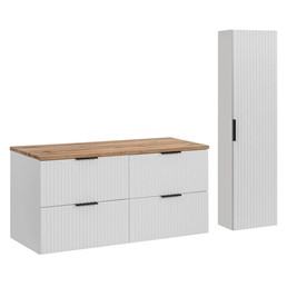 Zestaw Meblowy ADEL 120cm Biały Mat/Dąb Wotan