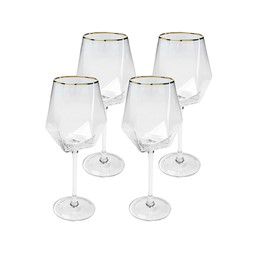 Komplet (4 szt.) Kieliszek do Wina DIAMOND RIM 525ml