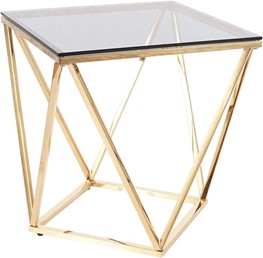 Ława SILVER B Złoty/Szkło Dymione