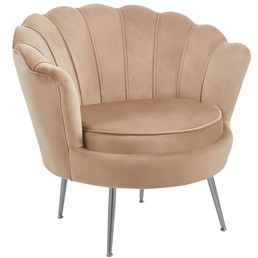 Fotel Velvet LC-032-1 Cappuccino/Srebrny