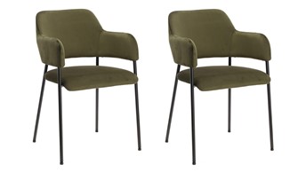 Zestaw 2 krzeseł LIMA Zielony