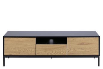 Komoda SEAFORD TV Czarny Dąb Naturalny