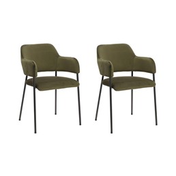 Zestaw 2 krzeseł LIMA Zielony