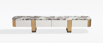 Komoda RTV STILIG ST922 Biały/Złoty