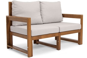 Sofa Ogrodowa MALTA 2-Osobowa Brązowy/Szary