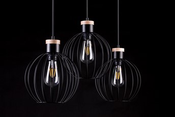 Lampa Wisząca BARBADO 3 Czarny
