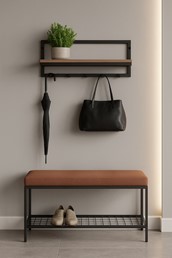 Wieszak/Półka KS-43 KEY HANGER Czarny/Dąb