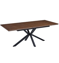 Stół LOGAN (160-200)x90 Czarny Mat/Orzech