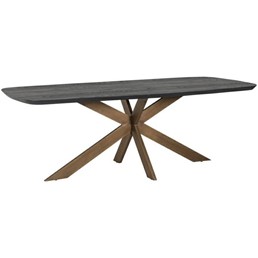 Stół CAMBON Owalny 280x110 Czarny/Naturalny