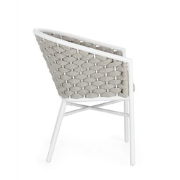 Krzesło Ogrodowe MARGALIDA Biały/Szary