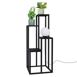 Stojak Na Kwiaty z Punktem Świetlnym KAJA HOME KS-17 Czarny