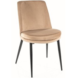 Krzesło KAYLA Velvet Czarny/Beż Bluvel 28