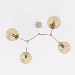 Lampa Sufitowa SPACE 4 Beżowy/Miodowy