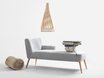 Leżanka Harry P 152x74 Szary/Naturalny