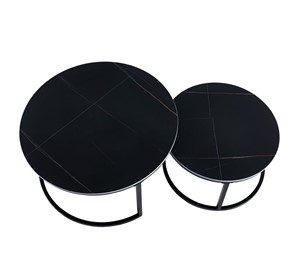 Ława L10-FX (D) 80/60 cm Czarny Marmur