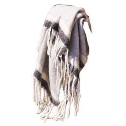 Koc CARMEL 130x170cm Szary/Biały