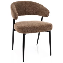 Krzesło LUCIO Noelle Cappuccino/Czarny Mat