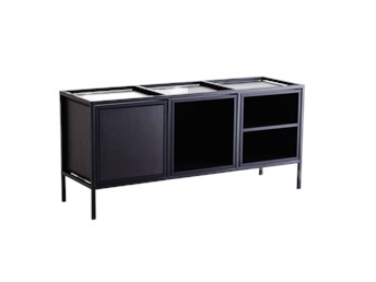 Regał Skap Black 3R1 Mix 145x40x60 Czarny