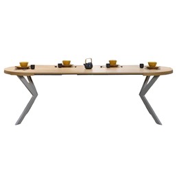 Stół Rozkładany PERONI (100-250)x100 Dąb Hikora/Kaszmir