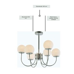 Żyrandol FREIA 6 Chromowany