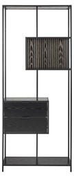 Regał SEAFORD II z Szufladami Czarny