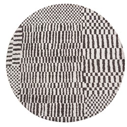 Dywan BERBER Caidal Round 9651 240x240 cm Szary/Czarny