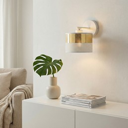 Kinkiet LUX K1 Biały/Złoty