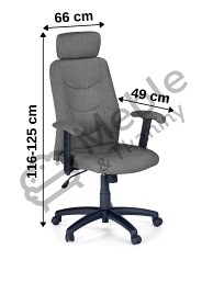 Fotel Obrotowy Gabinetowy STILO 2 Ciemny Popielaty